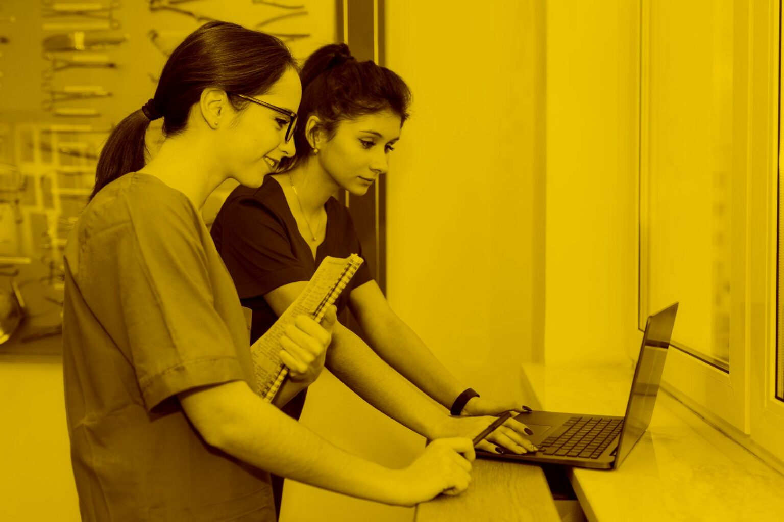 zwei-pflegerinnen-arbeiten-mit-acs-pflegeprogramm-in-der-maja.cloud